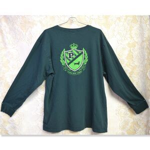 VTG Y2K 2004 Victoria Secret PINK Women Sz Lrg Cotton Shirt Spellout Dbl Sided